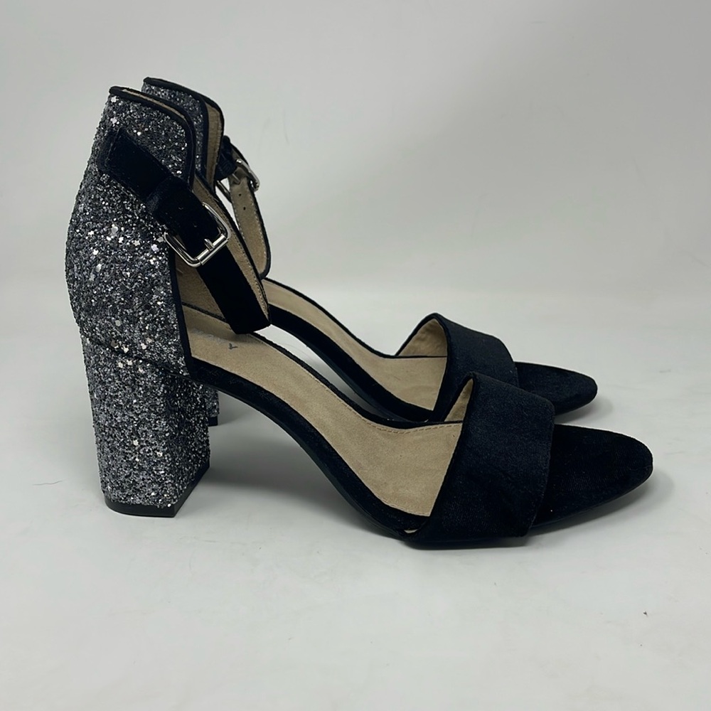 OLD NAVY Glitter Heeled Open Toe Sandals size 9